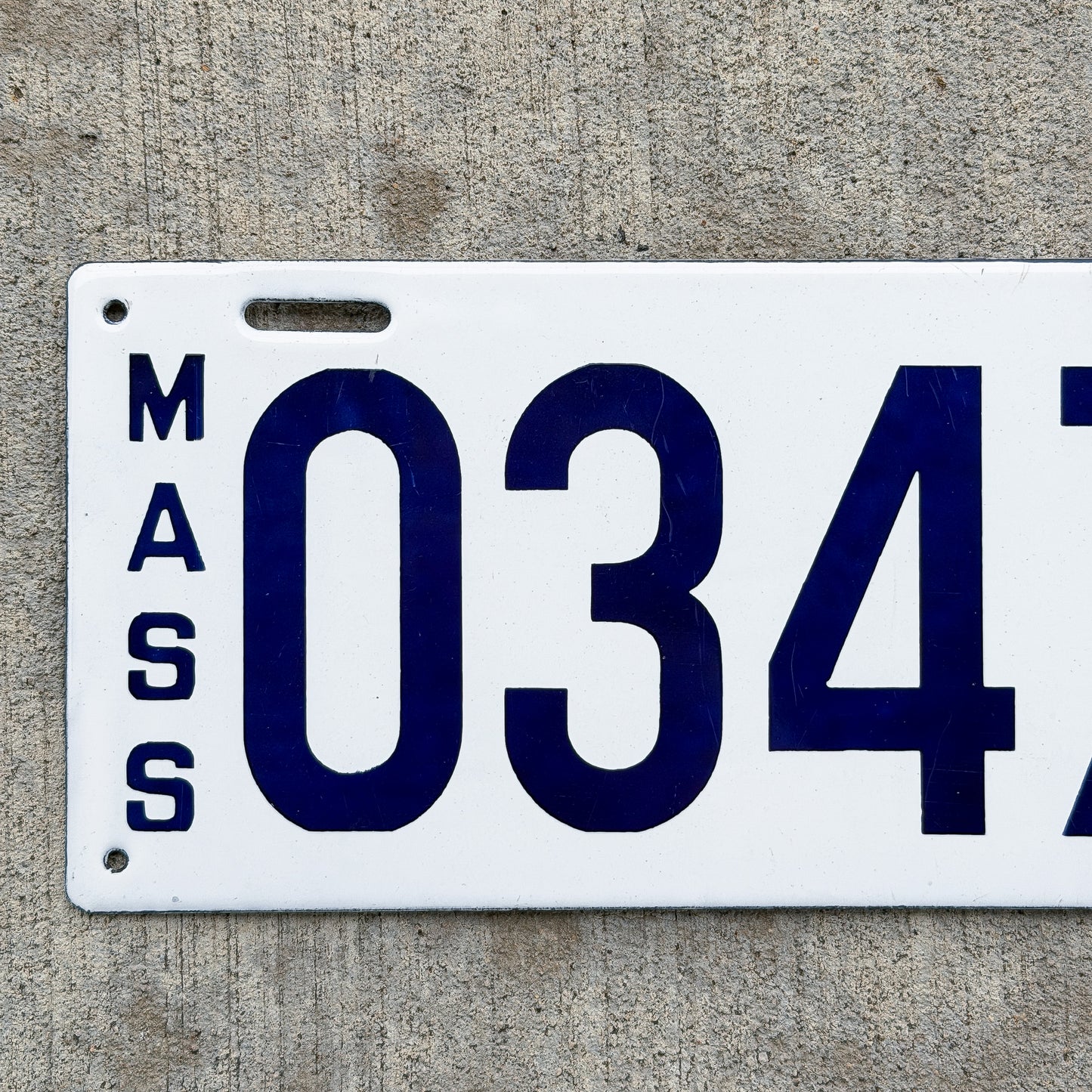 1912 Massachusetts Porcelain Dealer License Plate Auto Tag High Quality 0347C