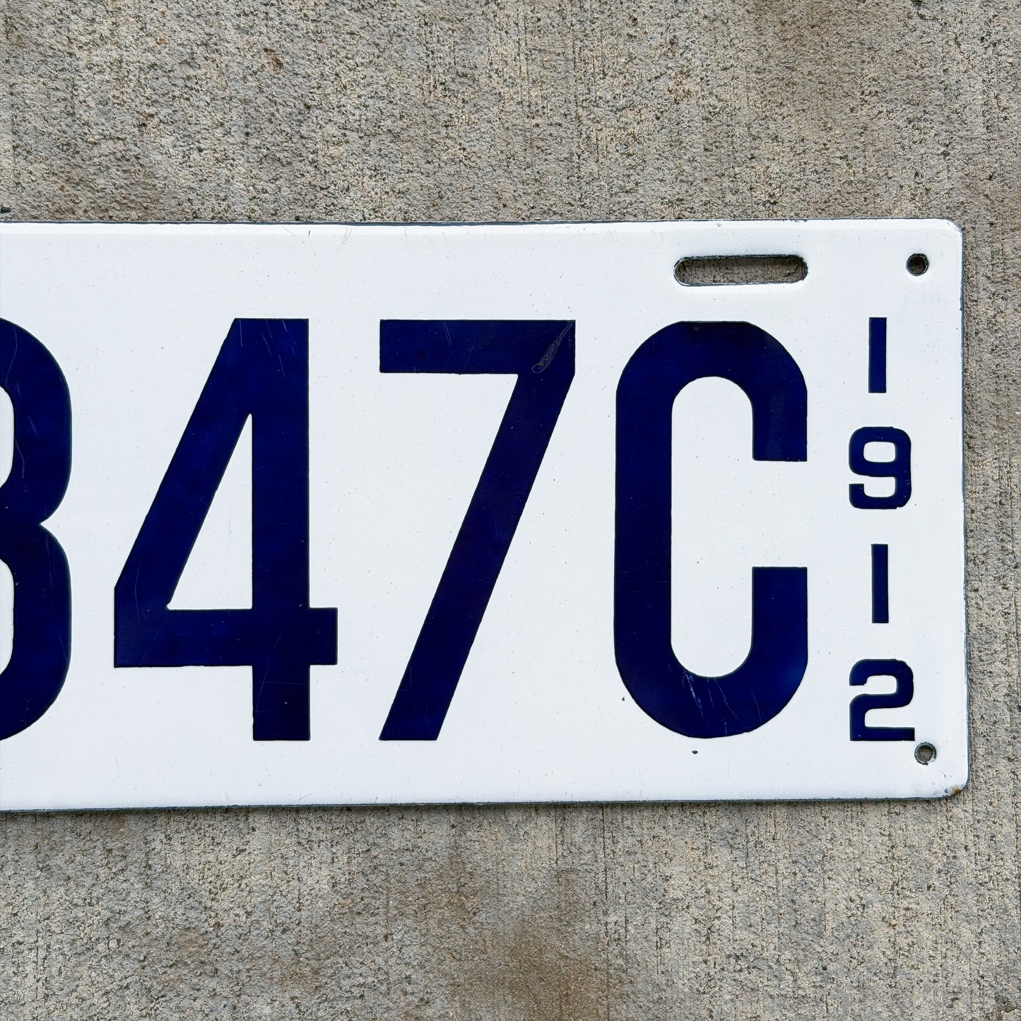 1912 Massachusetts Porcelain Dealer License Plate Auto Tag High Quality 0347C