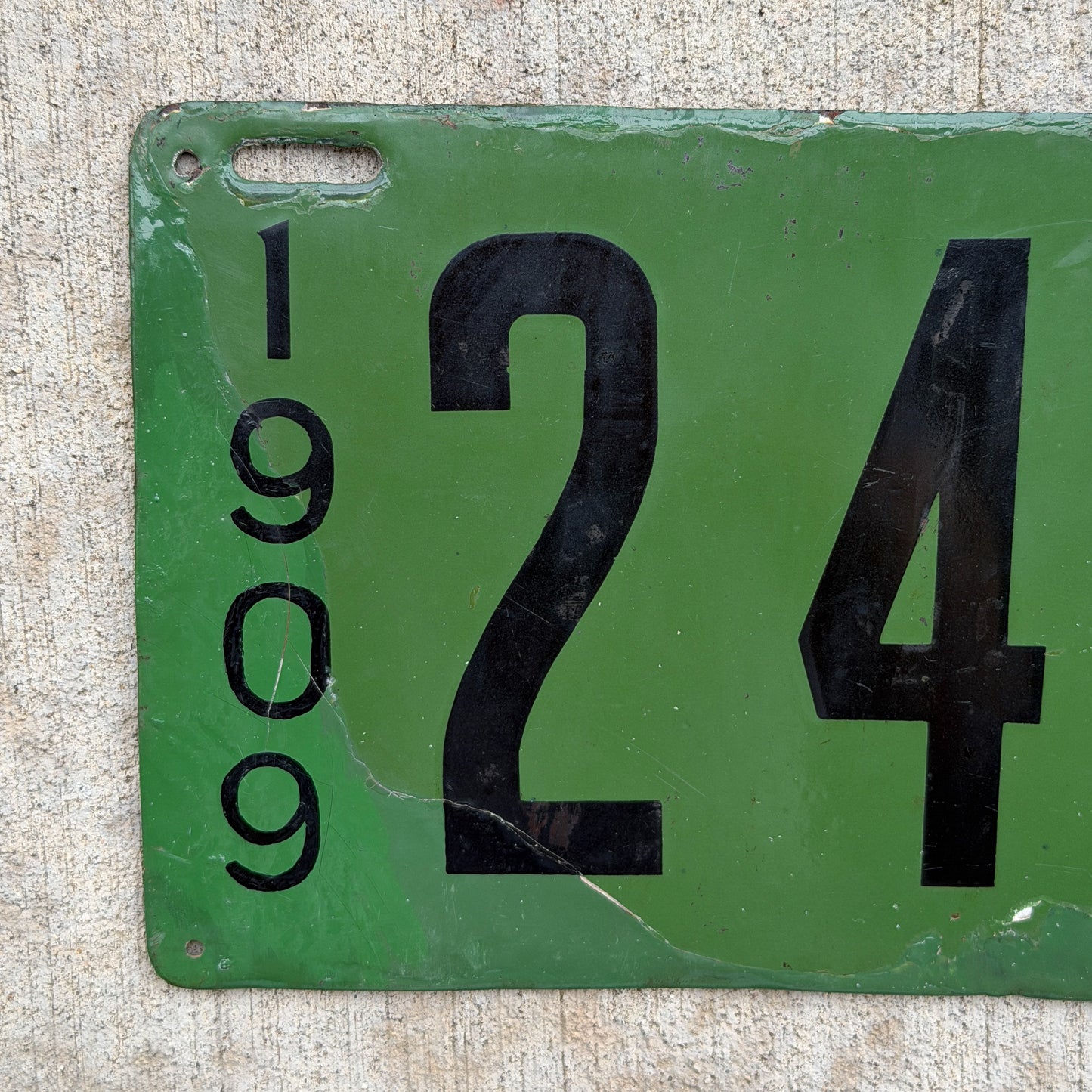 1909 Mobile Alabama Porcelain City License Plate Auto Tag High Quality 244