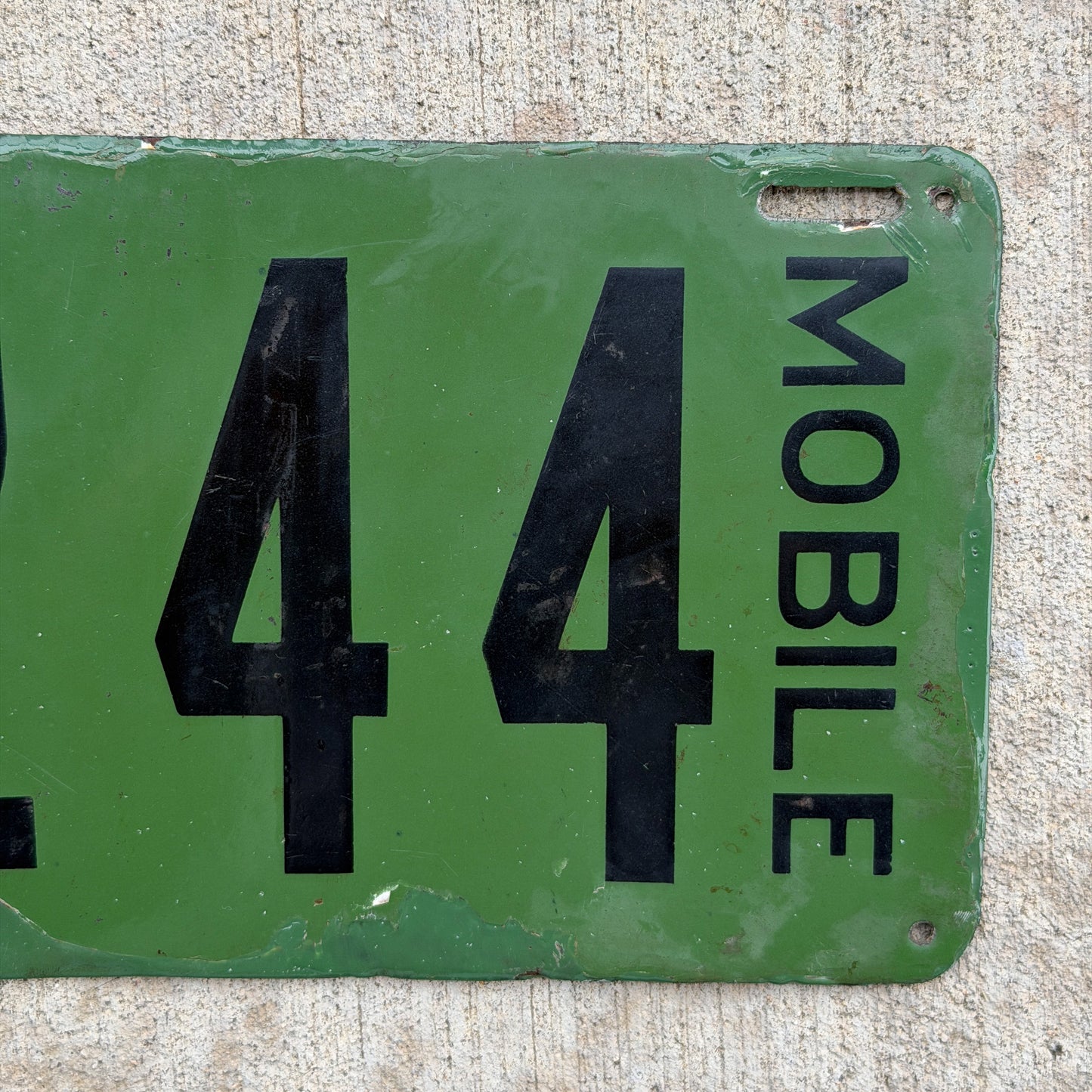 1909 Mobile Alabama Porcelain City License Plate Auto Tag High Quality 244
