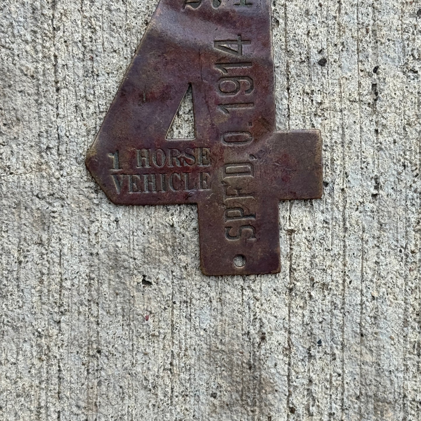 1914 Springfield Ohio 1 Horse Vehicle Auto Tag 271