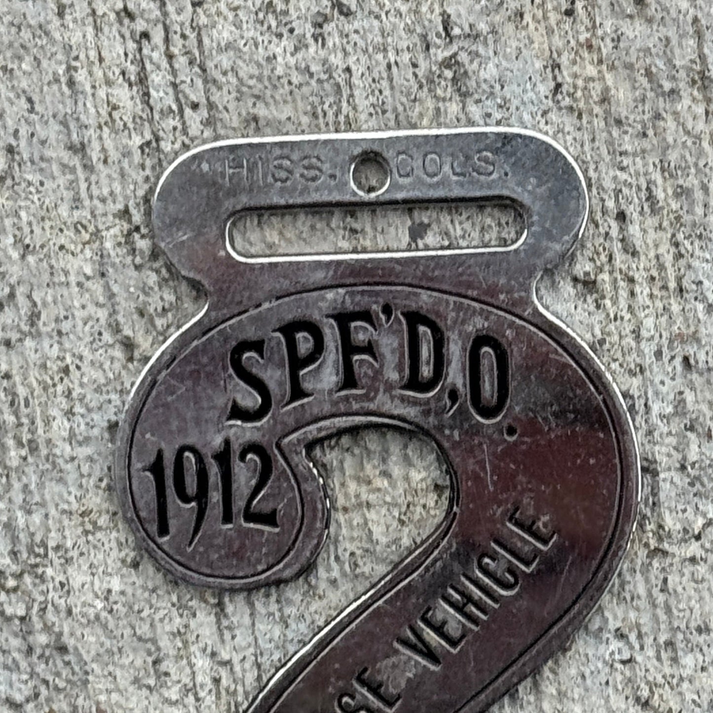 1912 Springfield Ohio 1 Horse Vehicle Auto Tag 1986