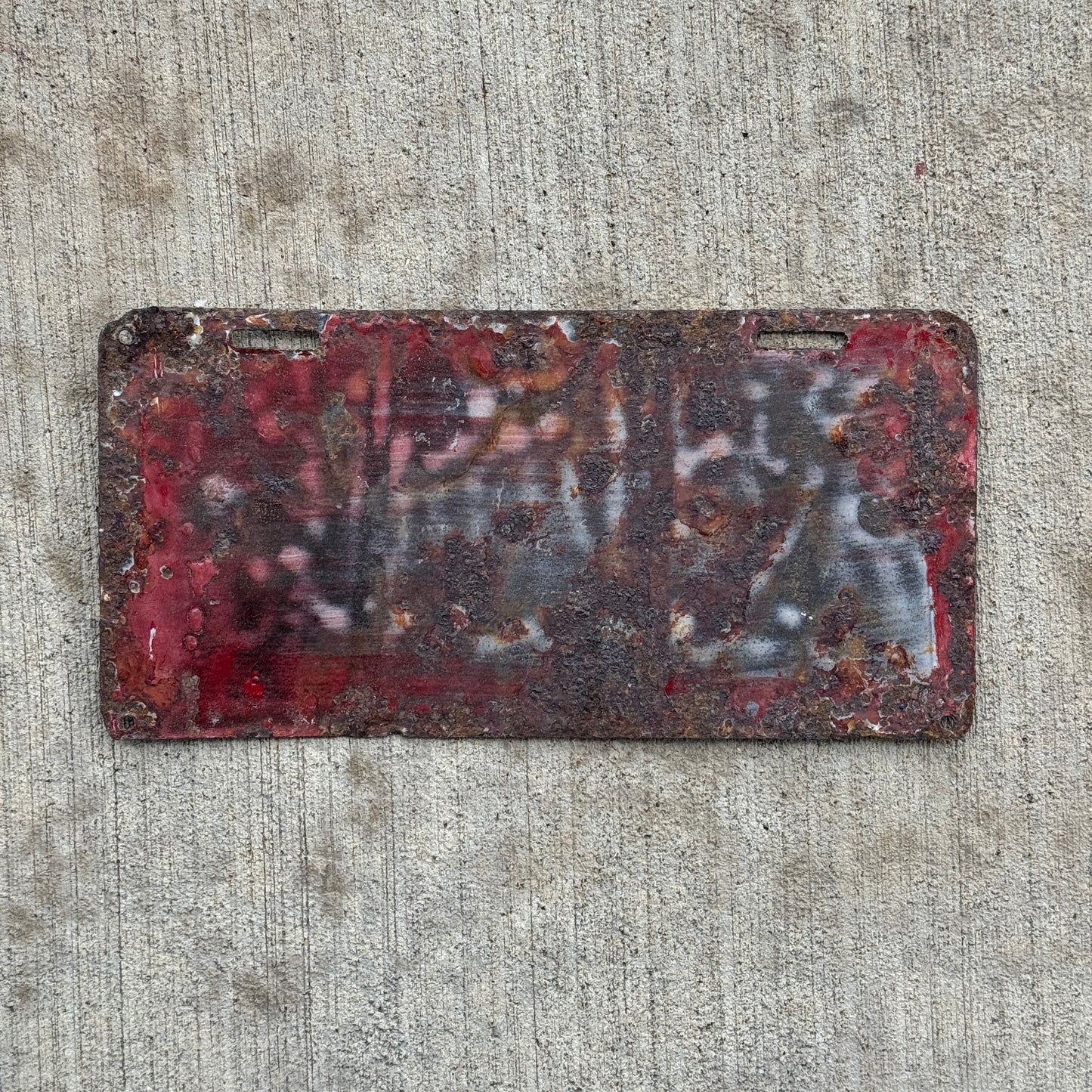 1914 New Jersey Porcelain Temporary License Plate Auto Tag Hard to Find Type 0197