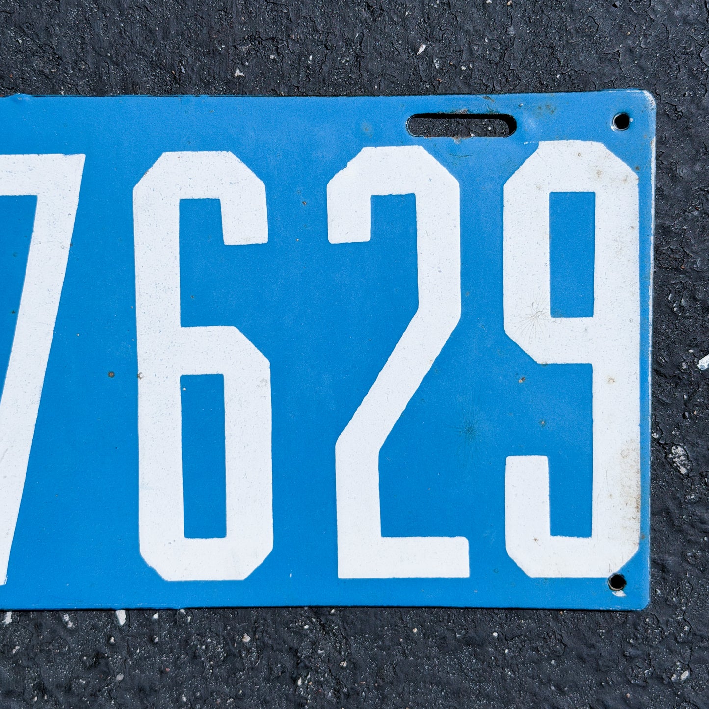 1915 Pennsylvania Porcelain License Plate Auto Tag High Quality Low Number Four Digit 7629