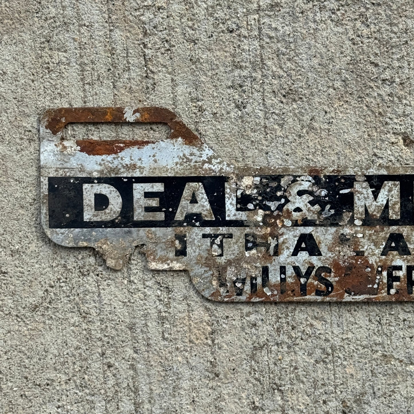 1950 Era Willys Overland Ithaca New York License Plate Topper Auto Tag Jeep