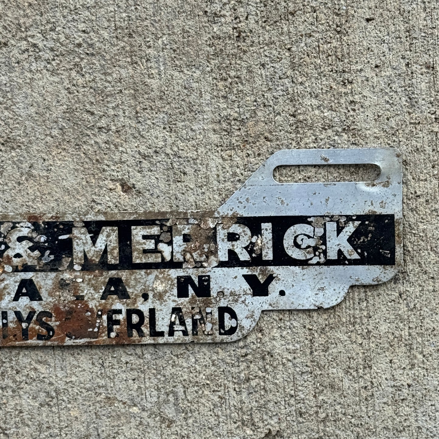 1950 Era Willys Overland Ithaca New York License Plate Topper Auto Tag Jeep