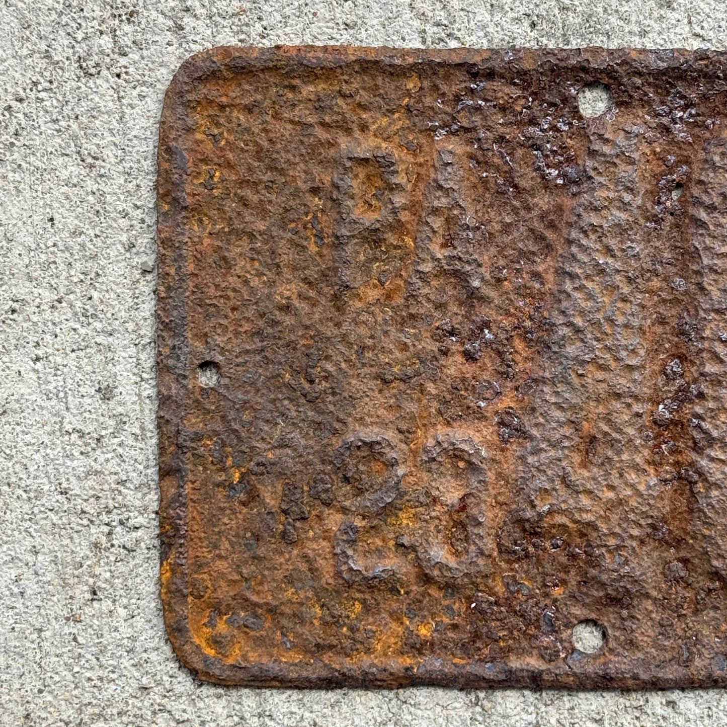1923 Pennsylvania Motorcycle License Plate Auto Tag Low Number Two Digit 40