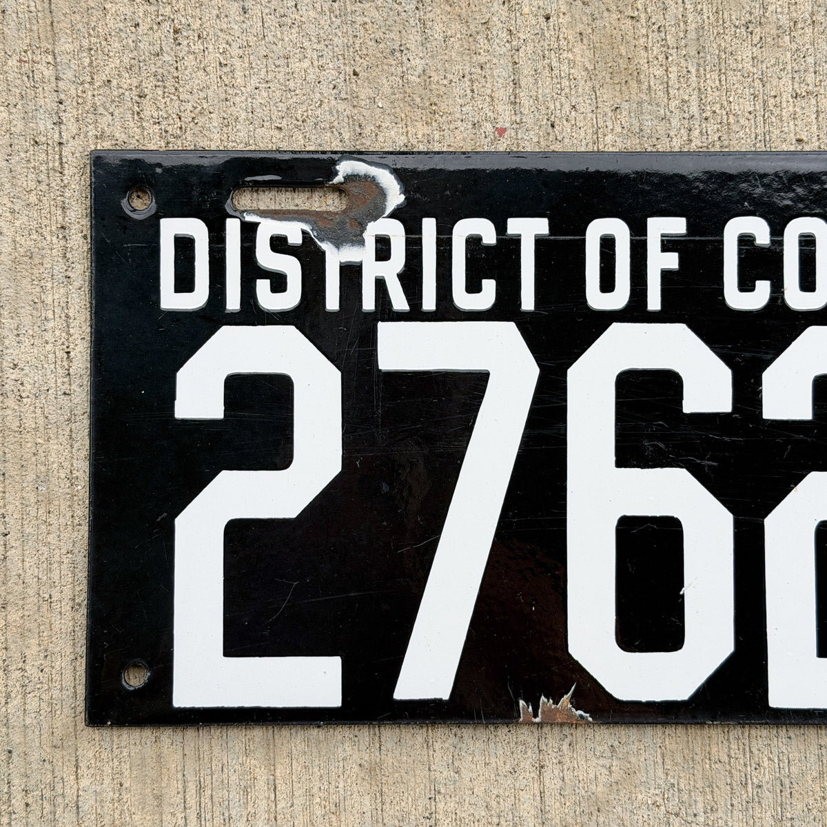 1915 Washington DC Porcelain License Plate Auto Tag High Quality 27622