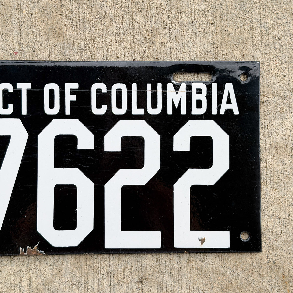 1915 Washington DC Porcelain License Plate Auto Tag High Quality 27622