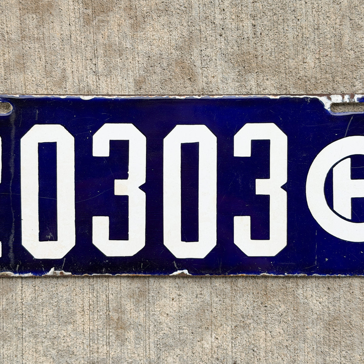 1909 Ohio Porcelain License Plate Auto Tag High Quality 20303
