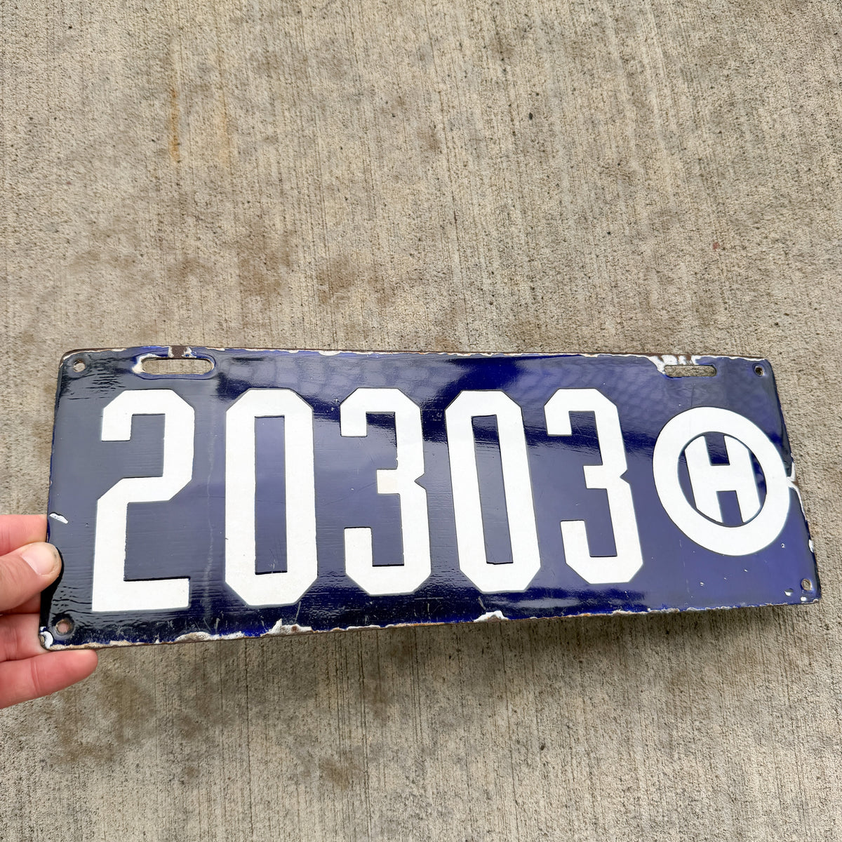1909 Ohio Porcelain License Plate Auto Tag High Quality 20303