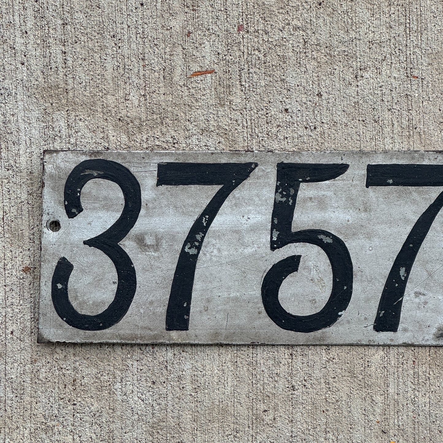 1908 Illinois Prestate License Plate Auto Tag Hand Painted Owner Made 37576