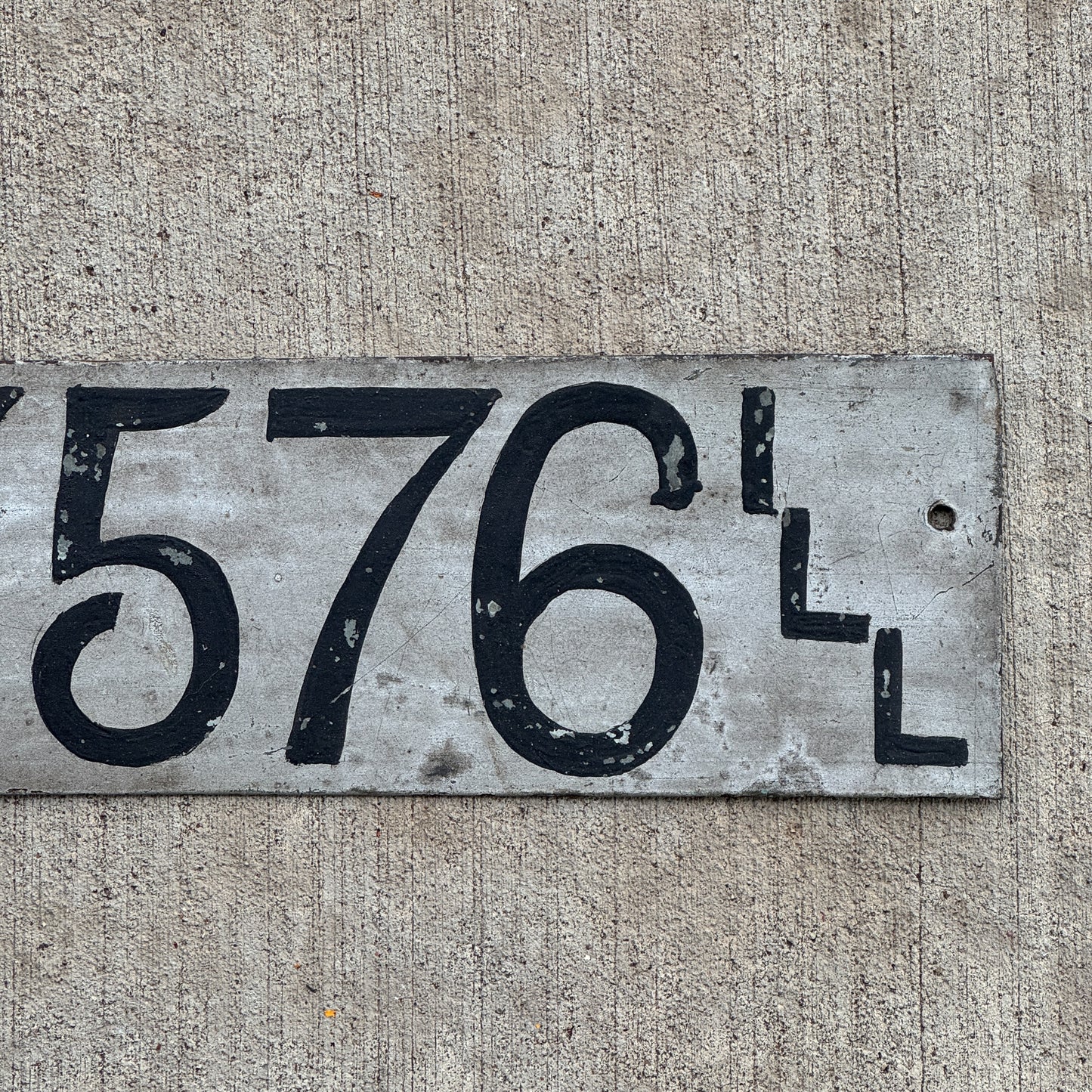 1908 Illinois Prestate License Plate Auto Tag Hand Painted Owner Made 37576