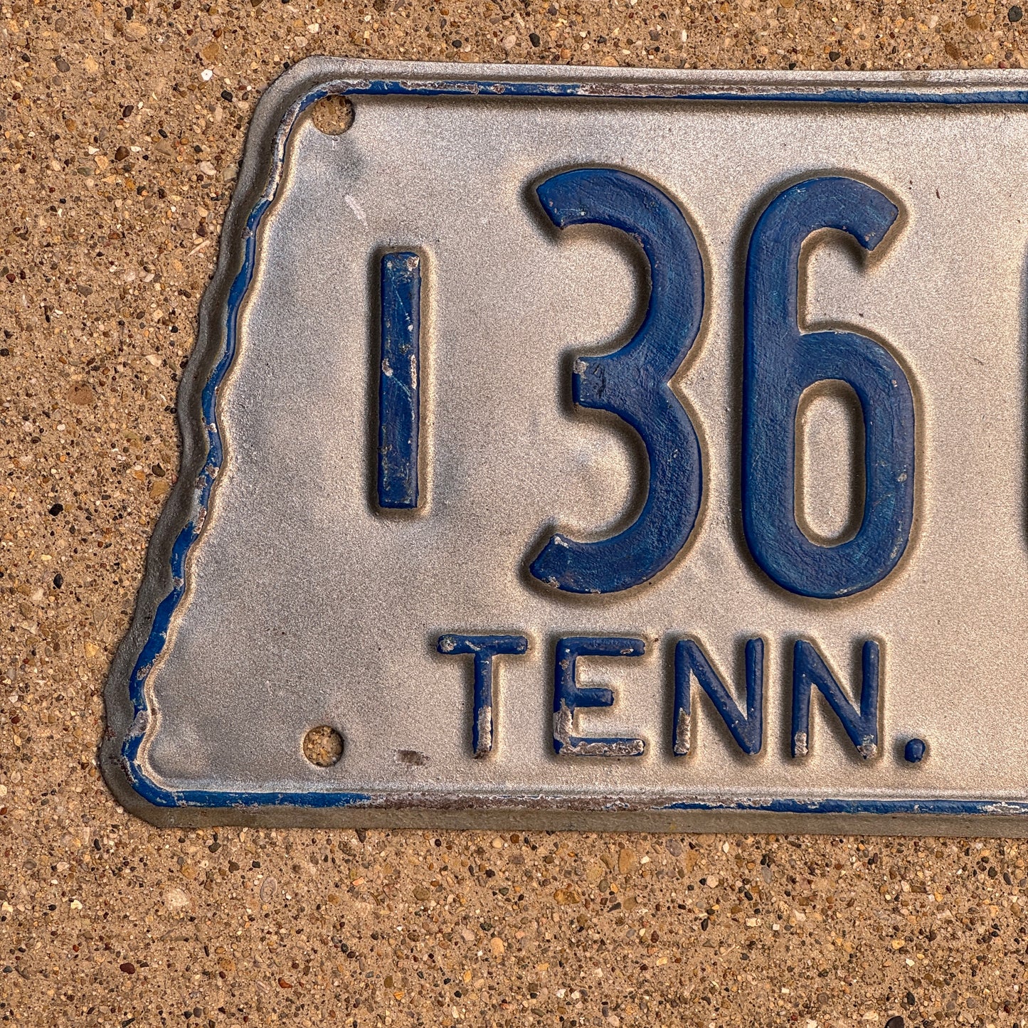 1938 Tennessee Truck License Plate Auto Tag State Shape 1 36075