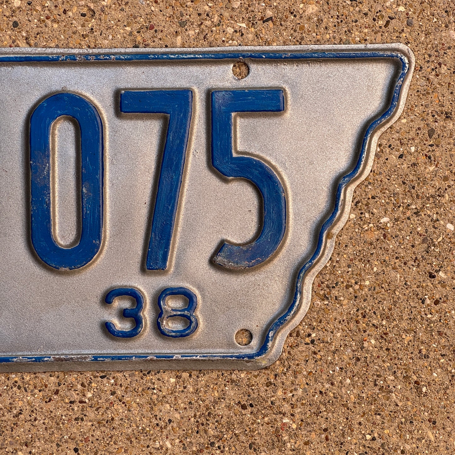 1938 Tennessee Truck License Plate Auto Tag State Shape 1 36075