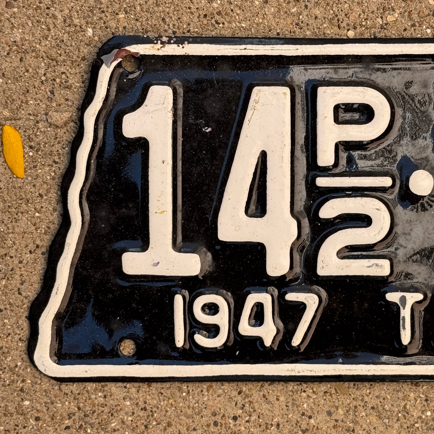 1947 Tennessee Truck License Plate Auto Tag State Shape 14 P2 503