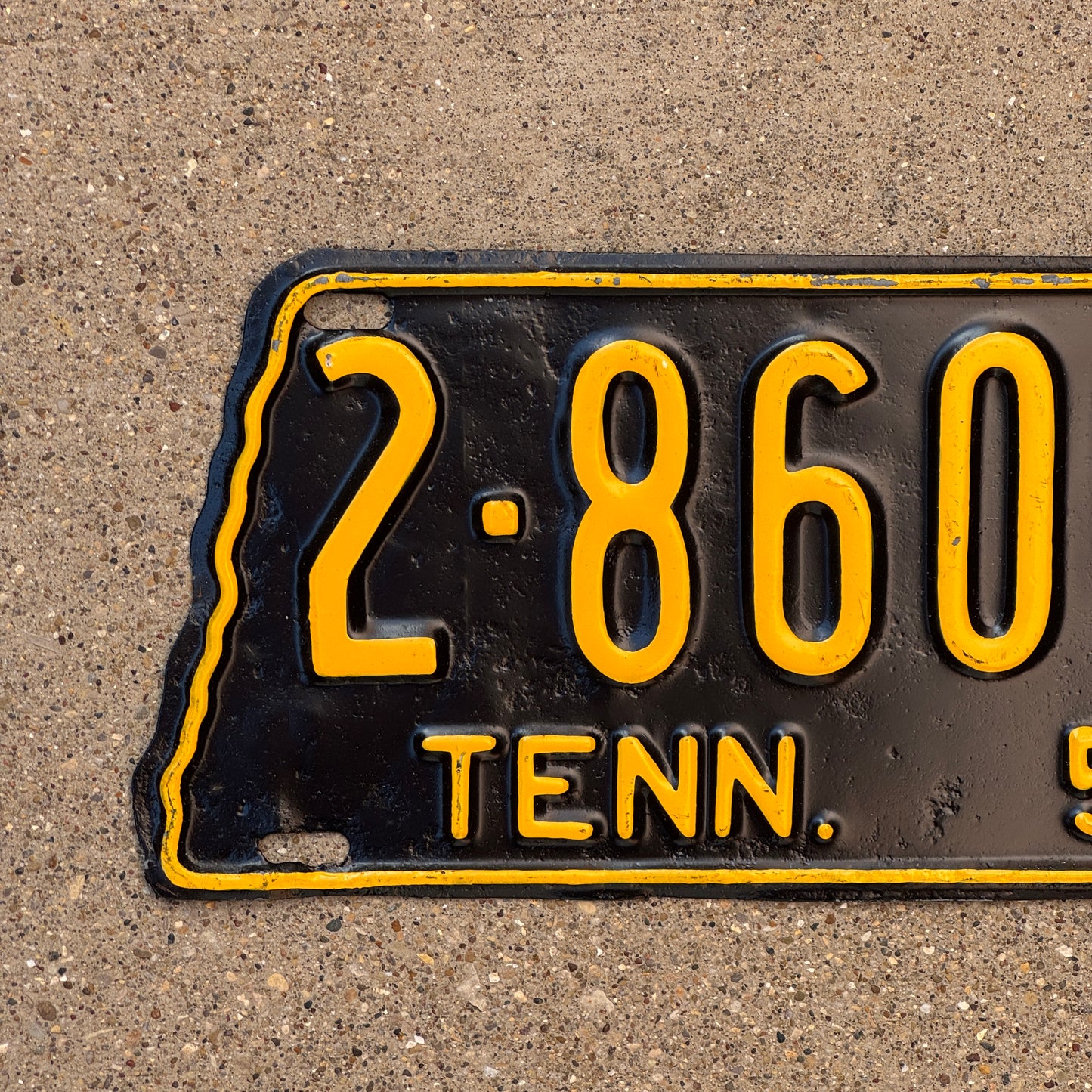 1954 Tennessee License Plate Auto Tag State Shape 2 86059