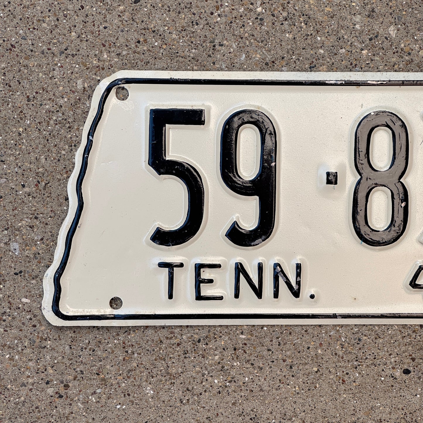 1942 Tennessee License Plate Auto Tag State Shape 59 830