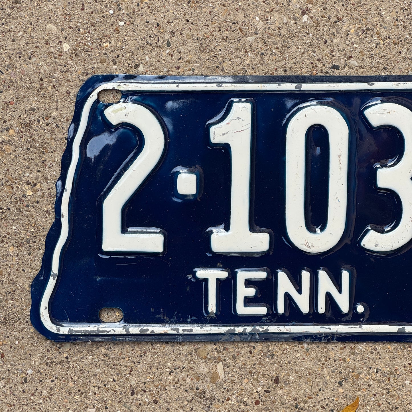 1956 Tennessee License Plate Auto Tag State Shape Long Version 2 103900