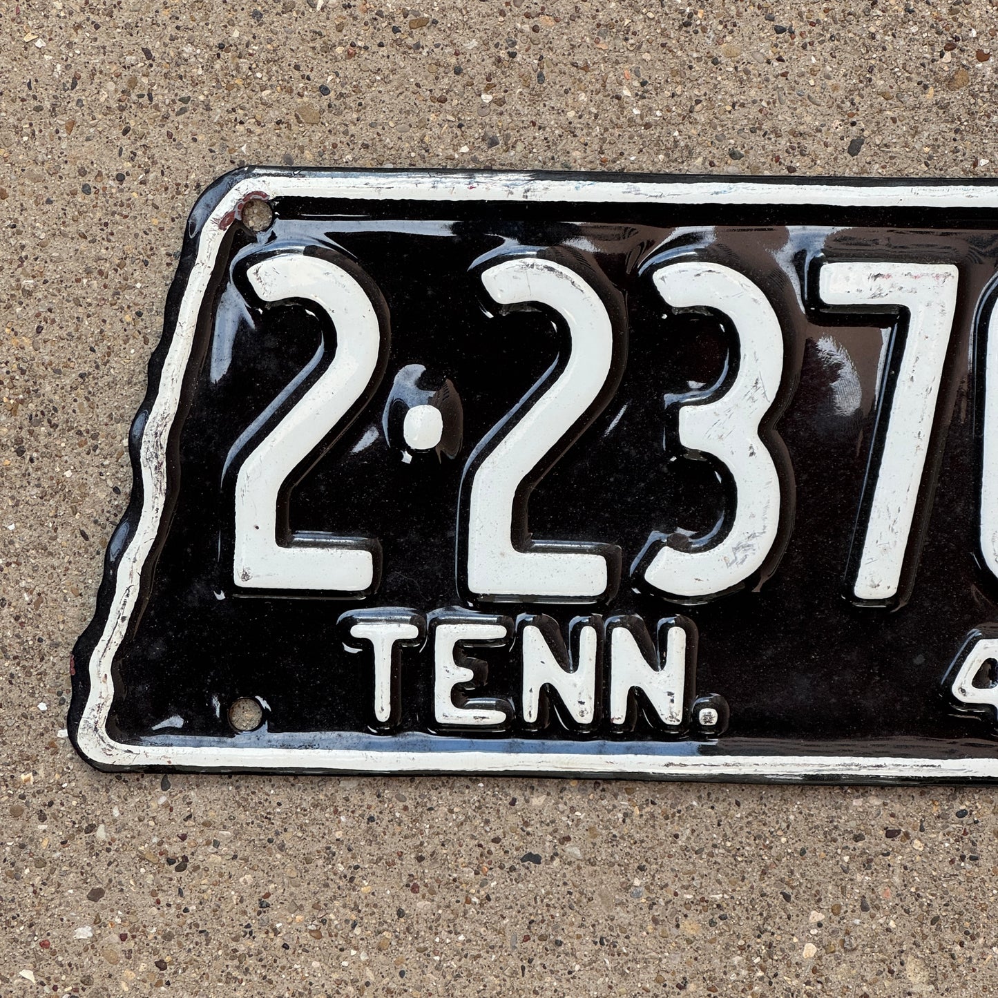 1944 Tennessee License Plate Auto Tag State Shape 2 23764