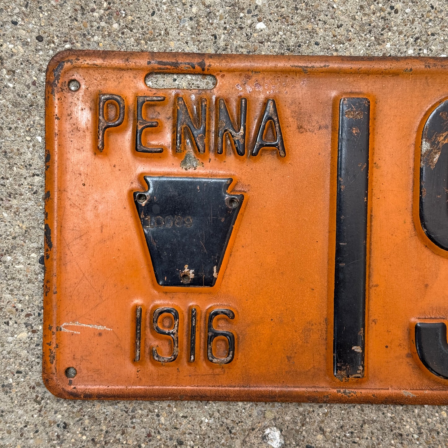 1916 Pennsylvania License Plate Auto Tag 193738