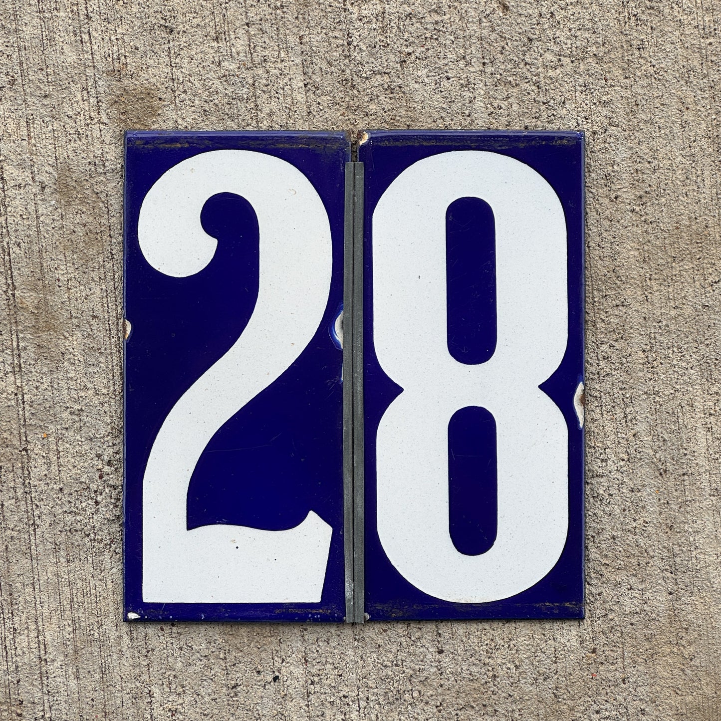 1912 Texas Porcelain Metal Insert Separator Rod for Prestate License Plate Auto Tag Vintage Hard to Find