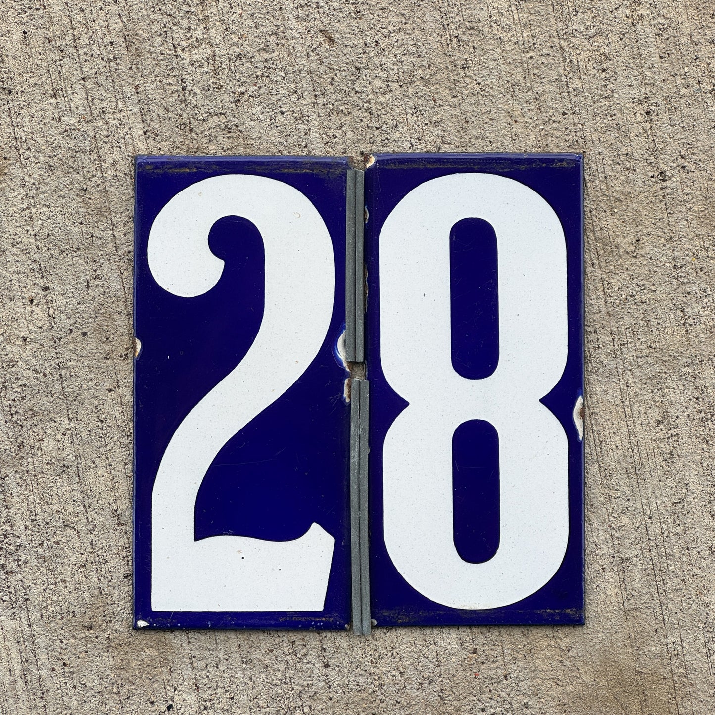 1912 Texas Porcelain Metal Insert Separator Rod for Prestate License Plate Auto Tag Vintage Hard to Find