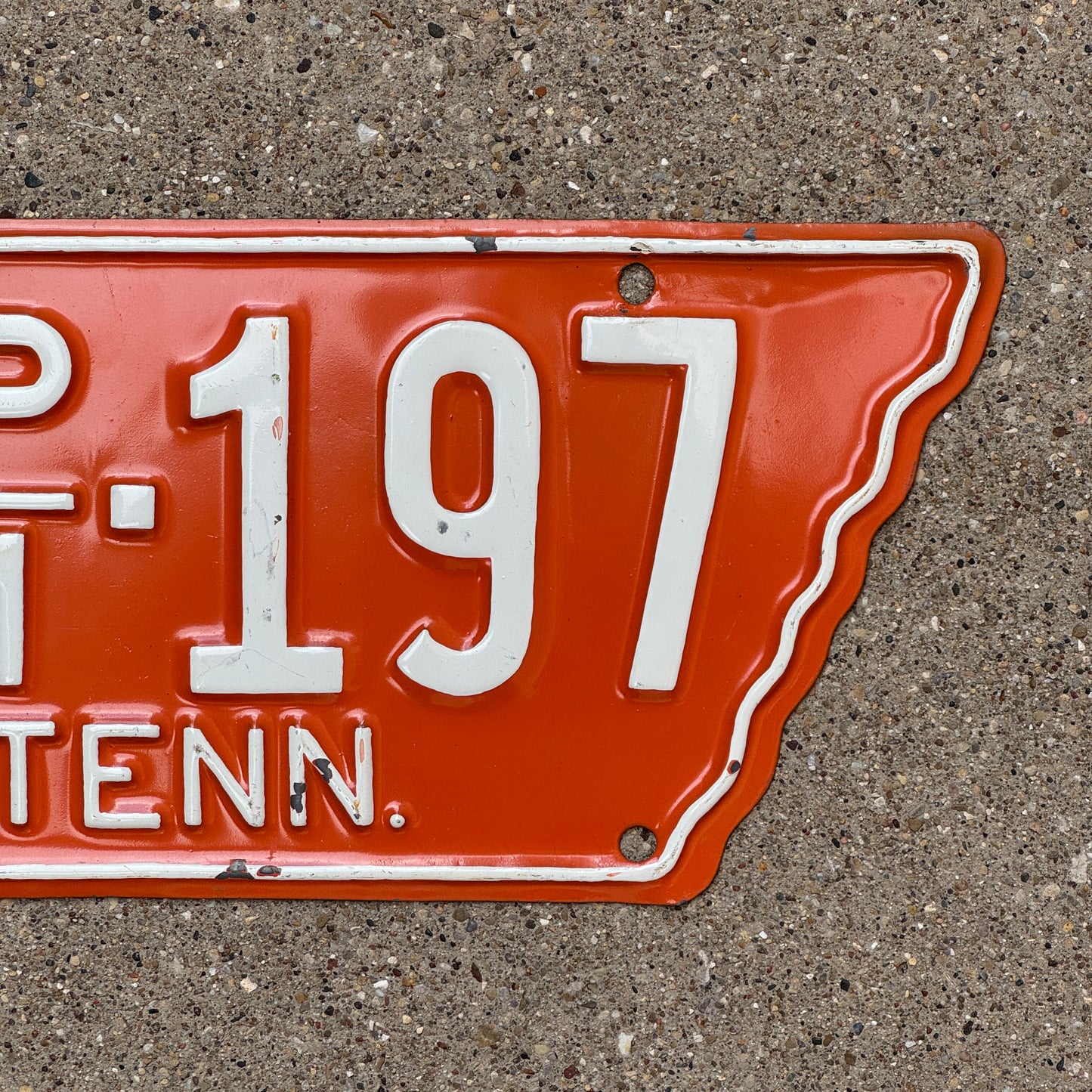 1951 Tennessee Truck License Plate Auto Tag State Shape Vols Colors 12 P1 197