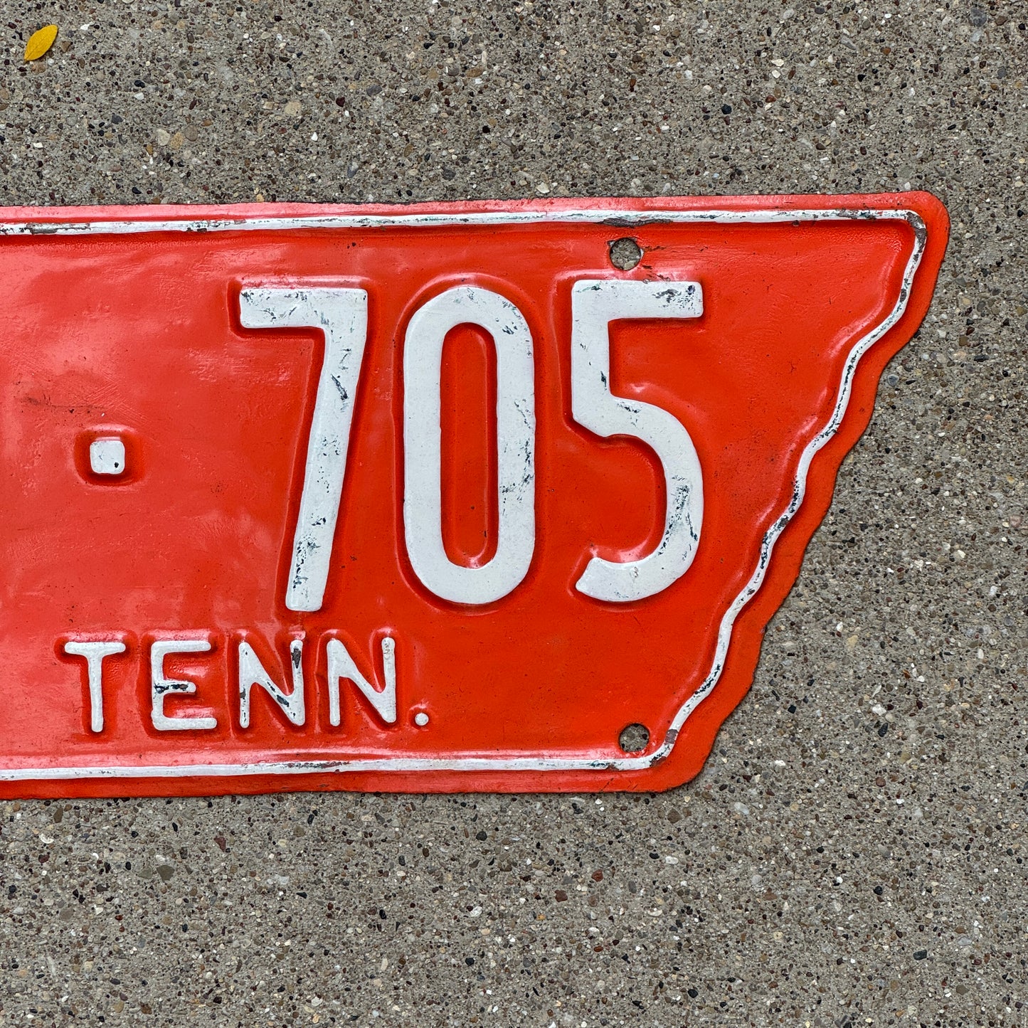 1951 Tennessee License Plate Auto Tag State Shape Vols Colors 71 705