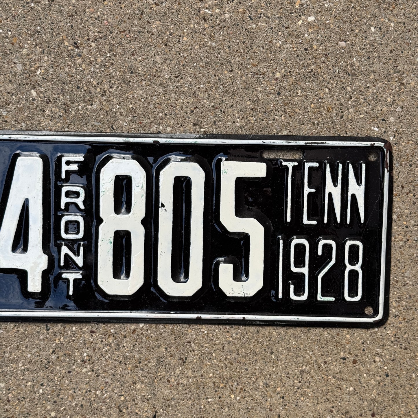 1928 Tennessee License Plate Auto Tag Front 234805