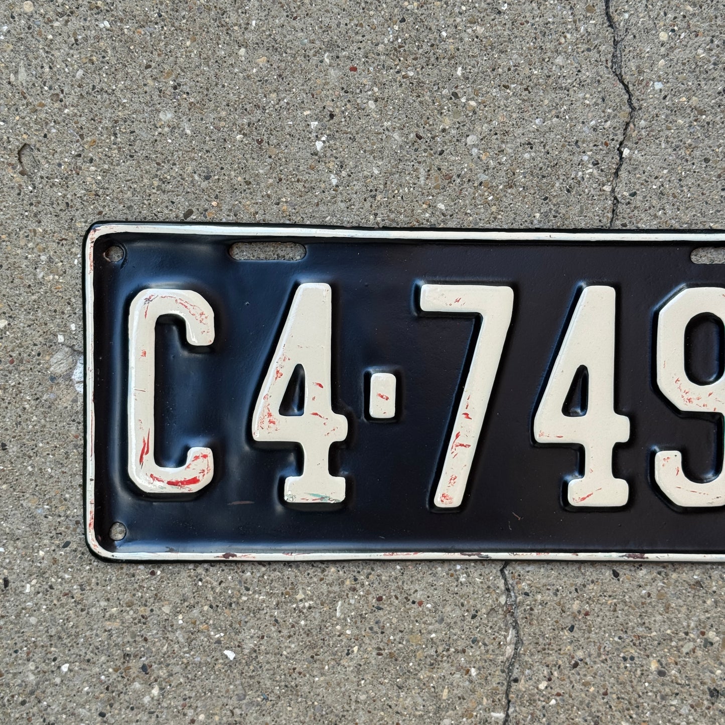 1933 Tennessee Truck License Plate Auto Tag C 4 749