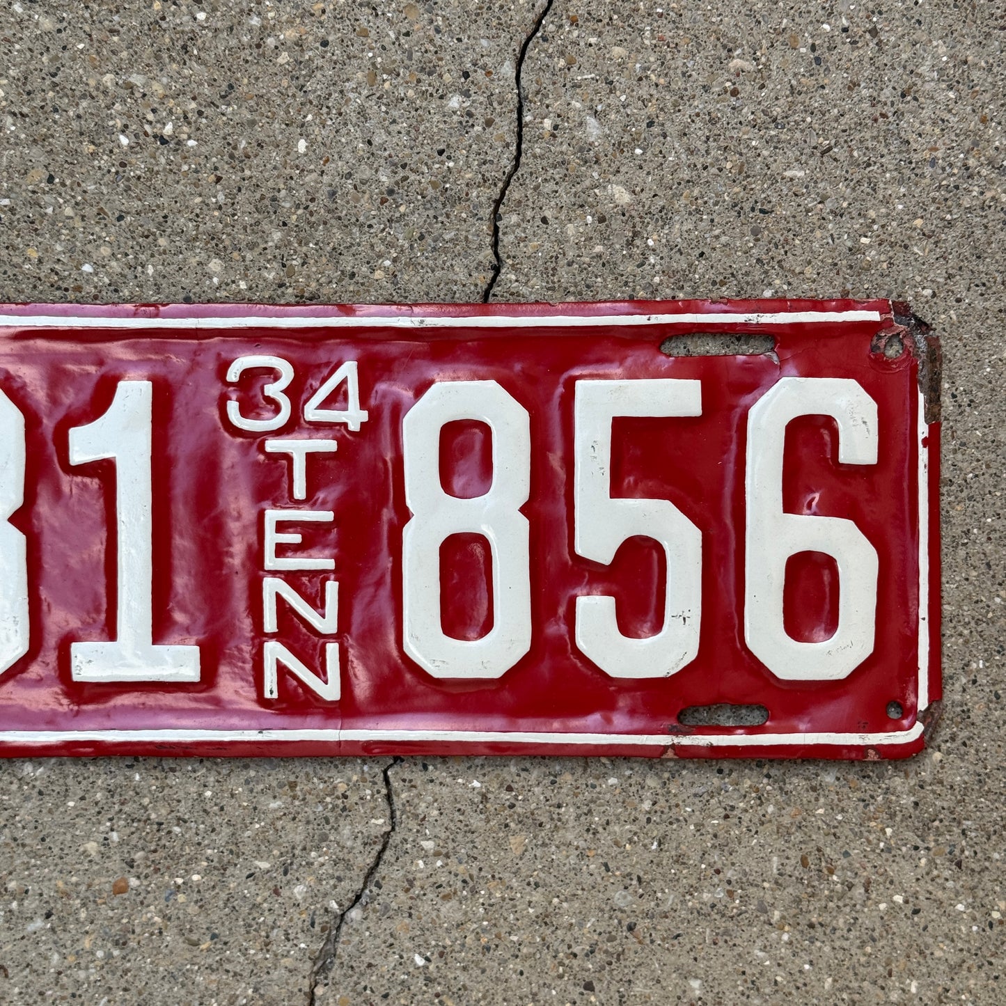 1934 Tennessee Truck License Plate Auto Tag C 31856