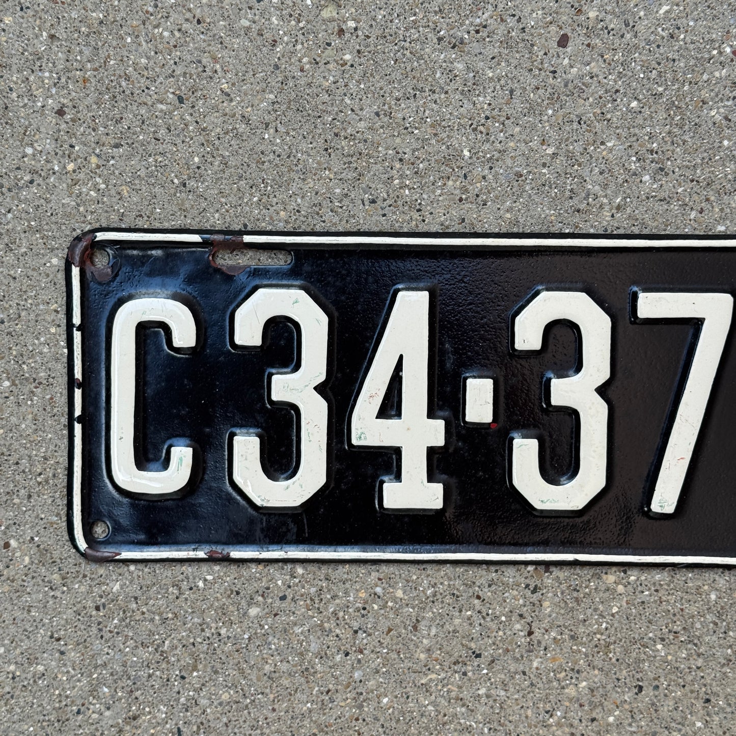 1933 Tennessee Truck License Plate Auto Tag C 34 373