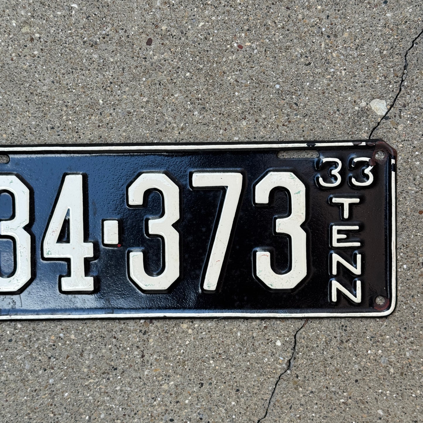 1933 Tennessee Truck License Plate Auto Tag C 34 373