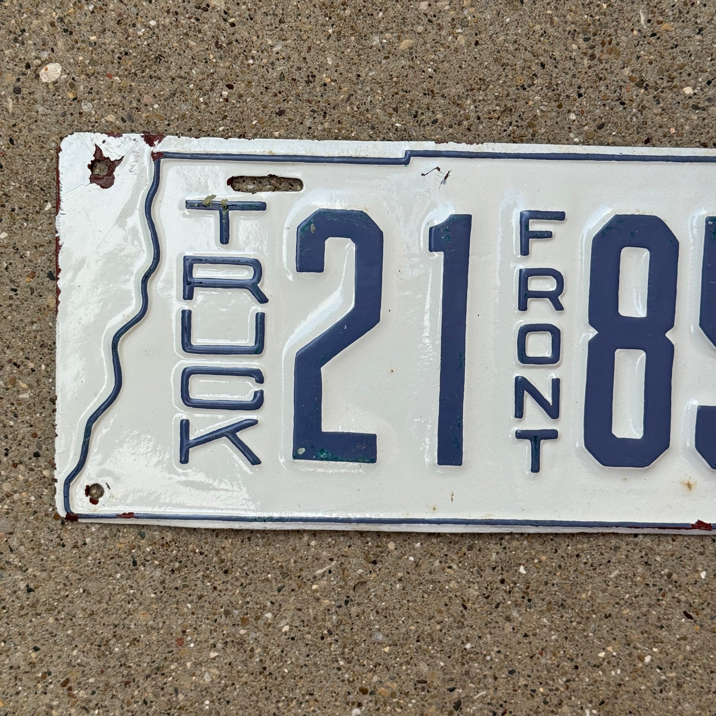 1927 Tennessee Truck License Plate Auto Tag Front State Shape 21 856