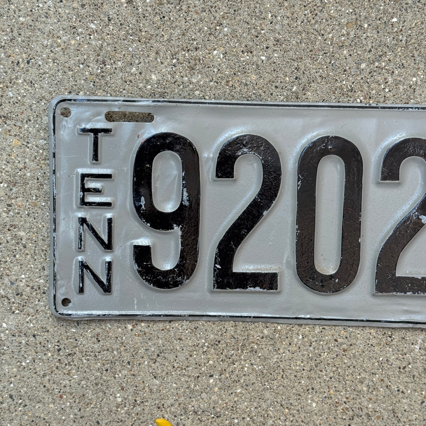 1920 Tennessee License Plate Auto Tag 92022