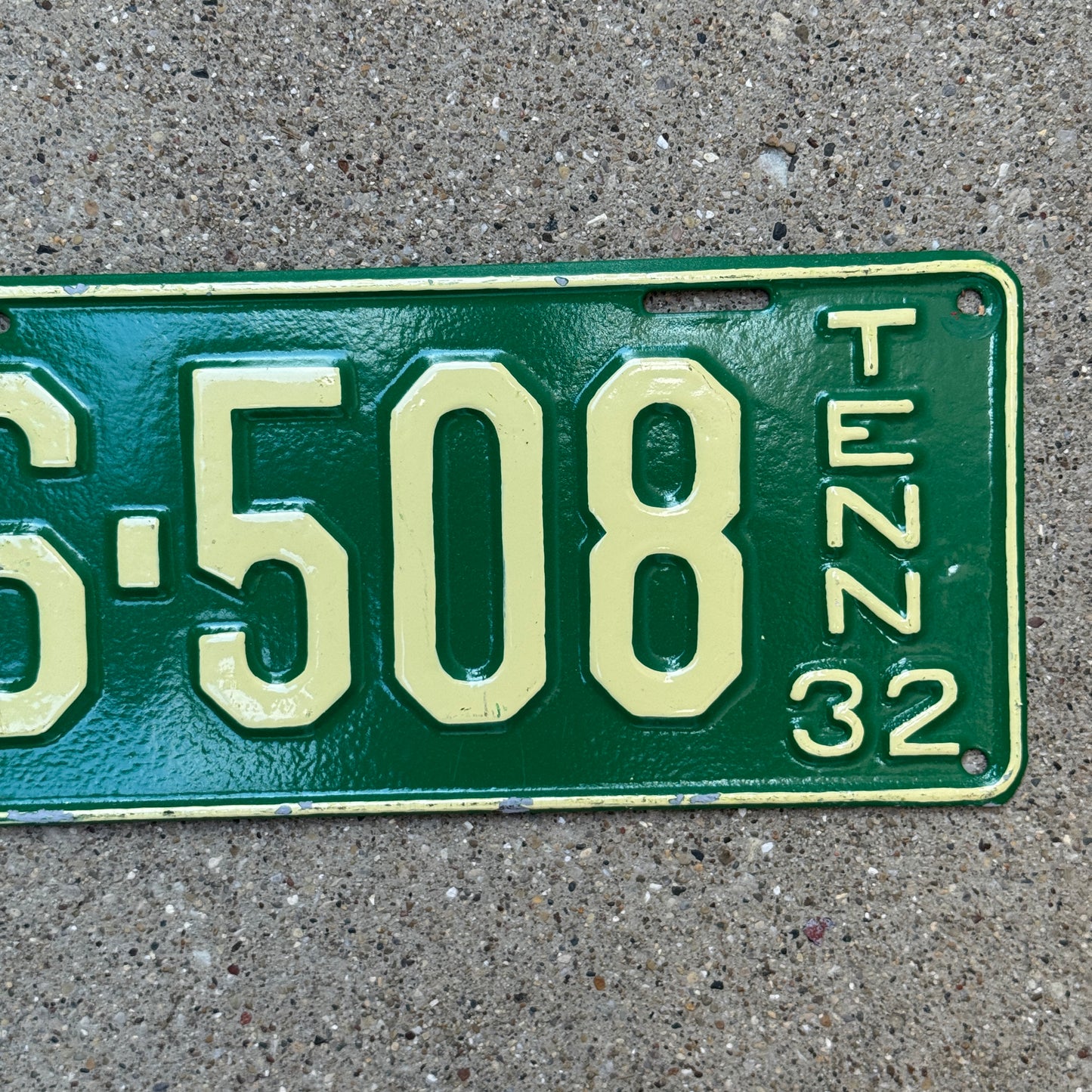 1932 Tennessee Truck License Plate Auto Tag C 6 508