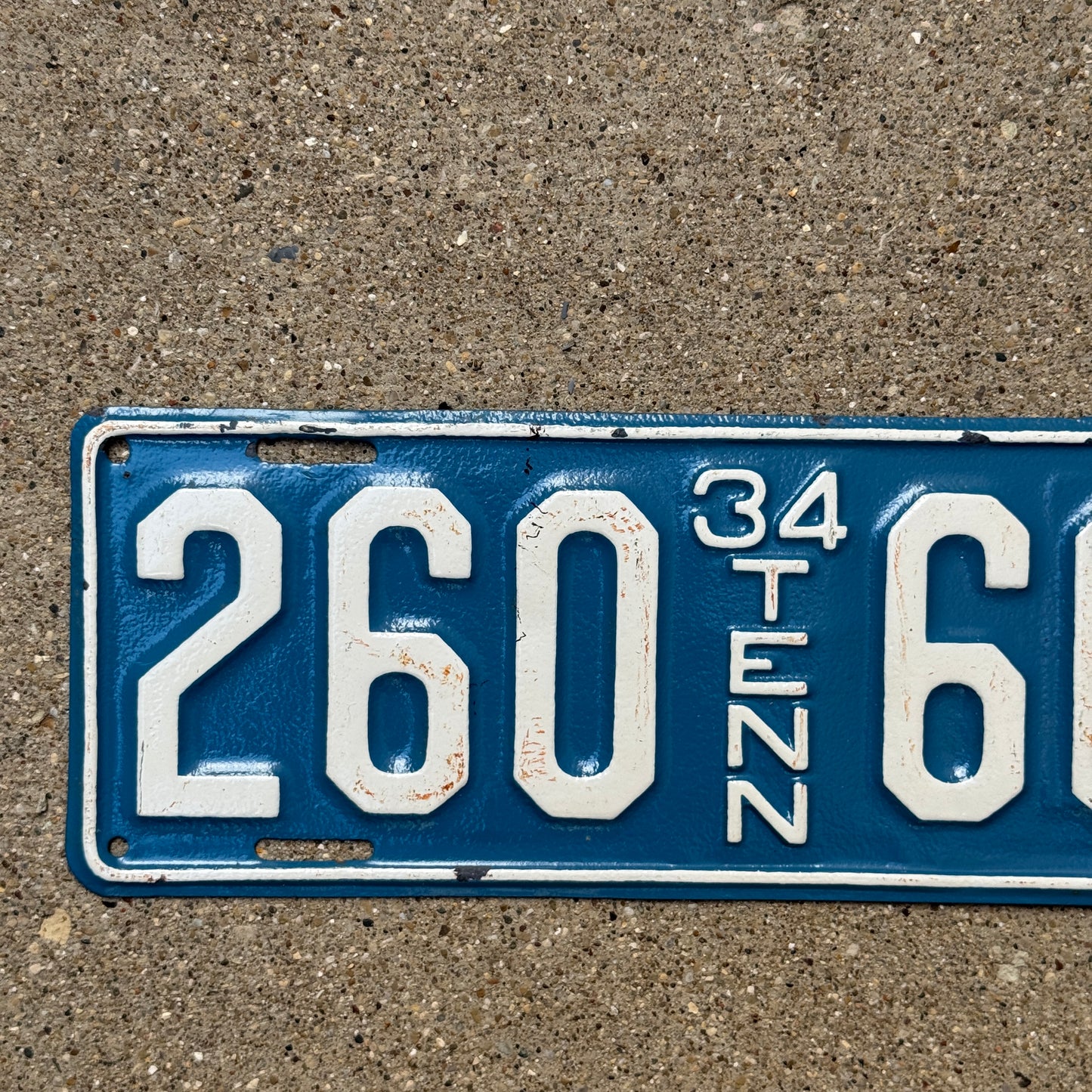 1934 Tennessee License Plate Auto Tag 260606