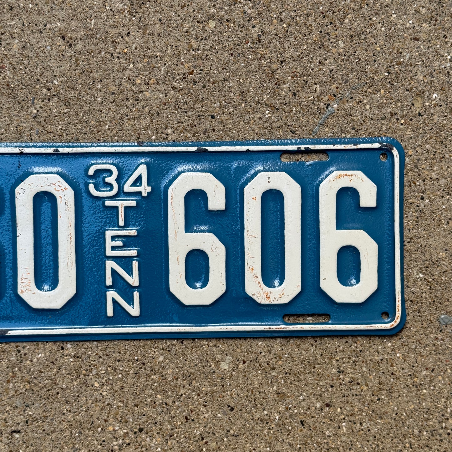 1934 Tennessee License Plate Auto Tag 260606