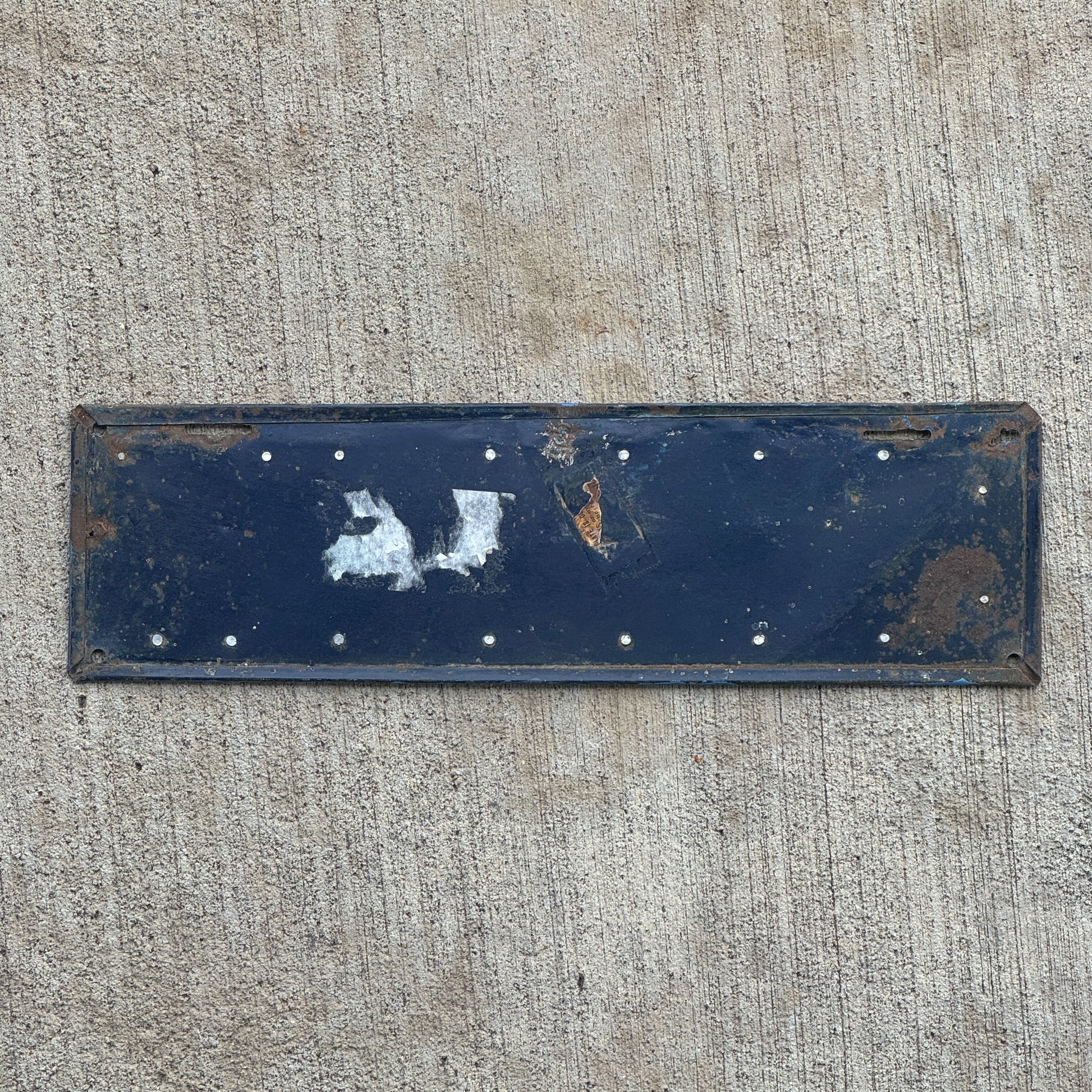 Back side Photo of a 1913 Wisconsin License Plate Auto Tag Garage Decor Vintage Palindrome 32123