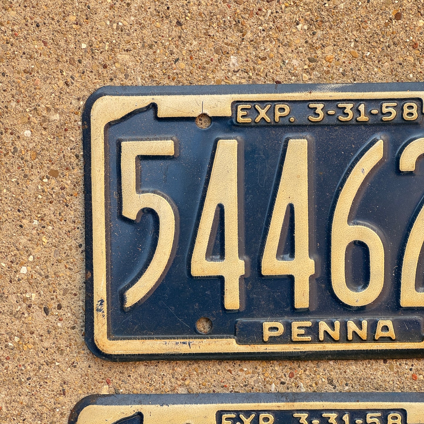 1957 Pennsylvania BOAT License Plate Pair Auto Tag 54462