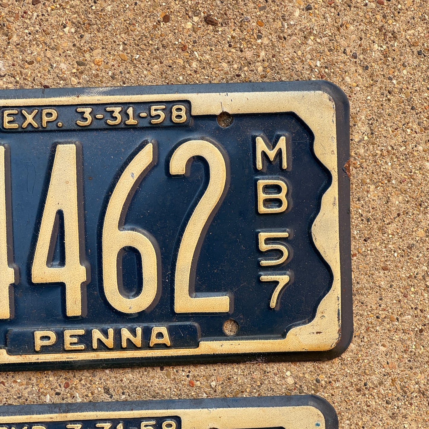 1957 Pennsylvania BOAT License Plate Pair Auto Tag 54462