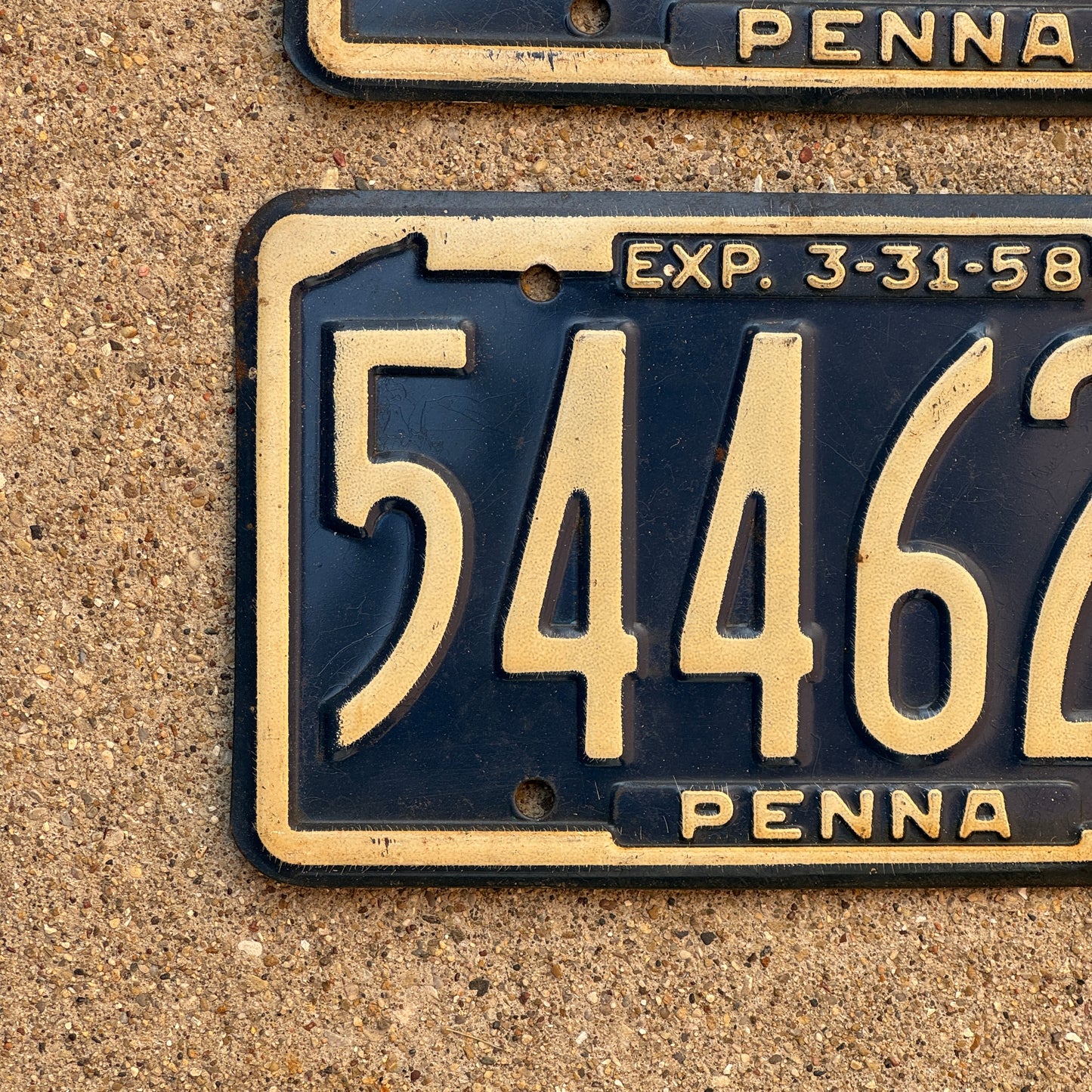 1957 Pennsylvania BOAT License Plate Pair Auto Tag 54462