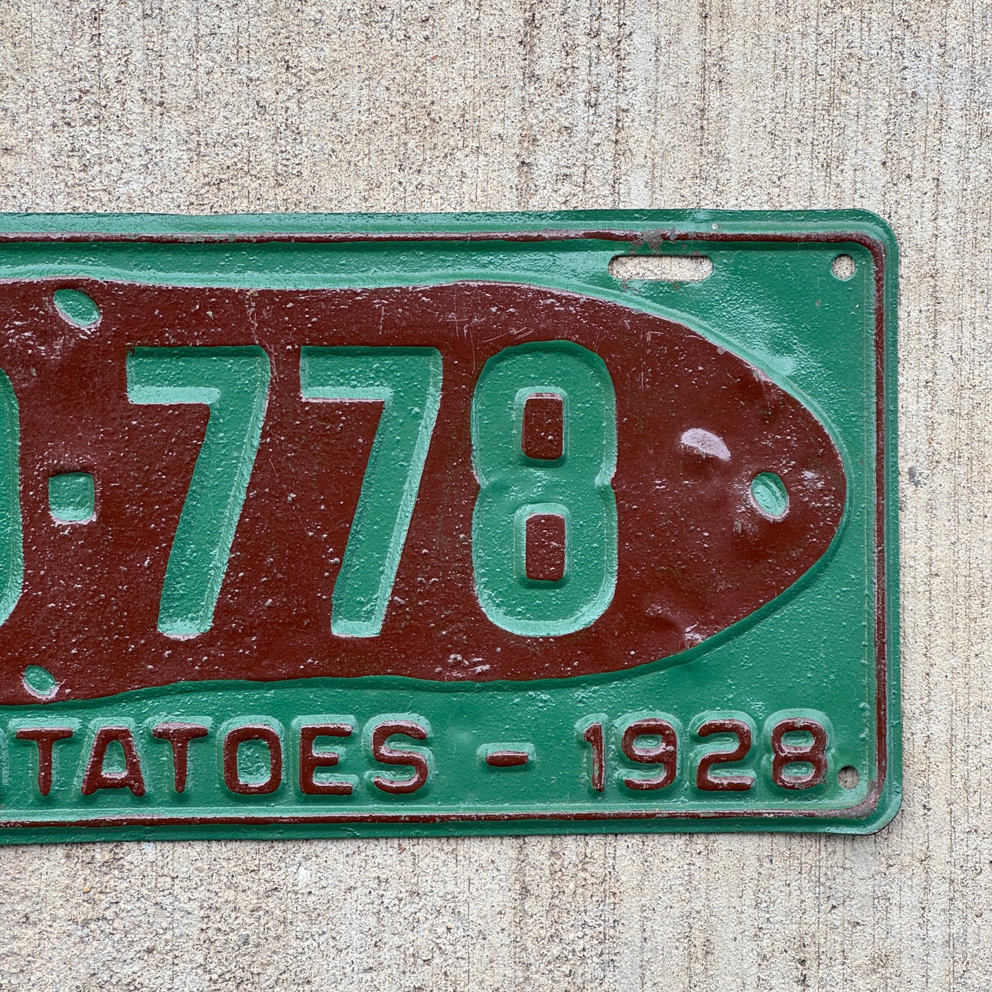 1928 Idaho License Plate Auto Tag Iconic Potato 69 778