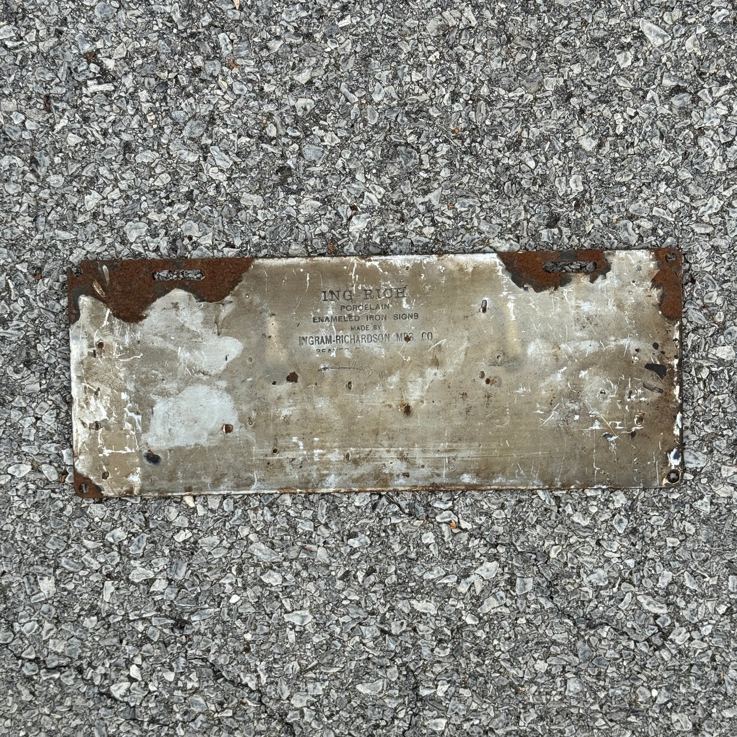 1911 Ohio Porcelain License Plate Auto Tag 17915