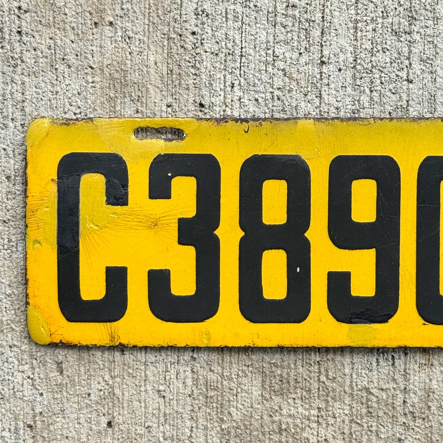 1913 Indiana Porcelain Motorcycle License Plate Auto Tag High Quality First Issue C 3890