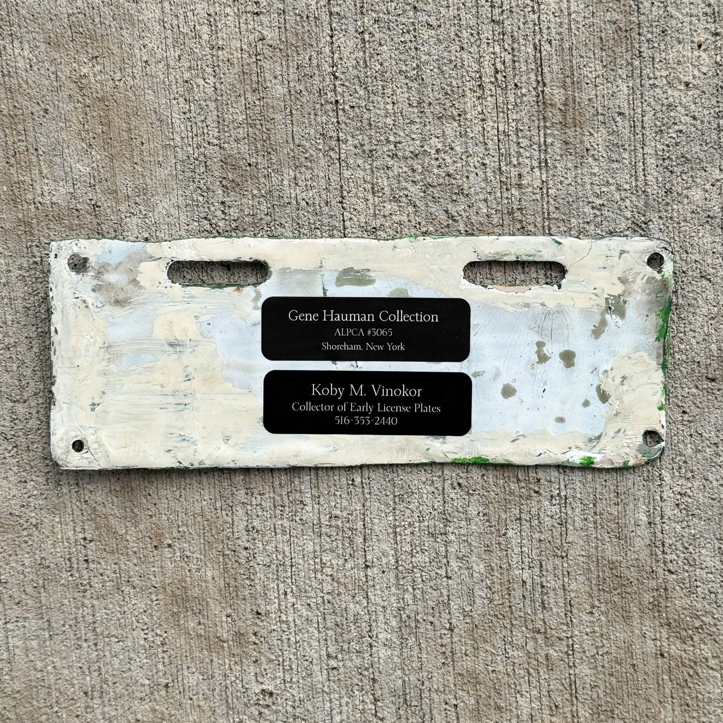 1914 Maryland Porcelain Motorcycle License Plate Auto Tag Low Number Three Digit Type 1 754