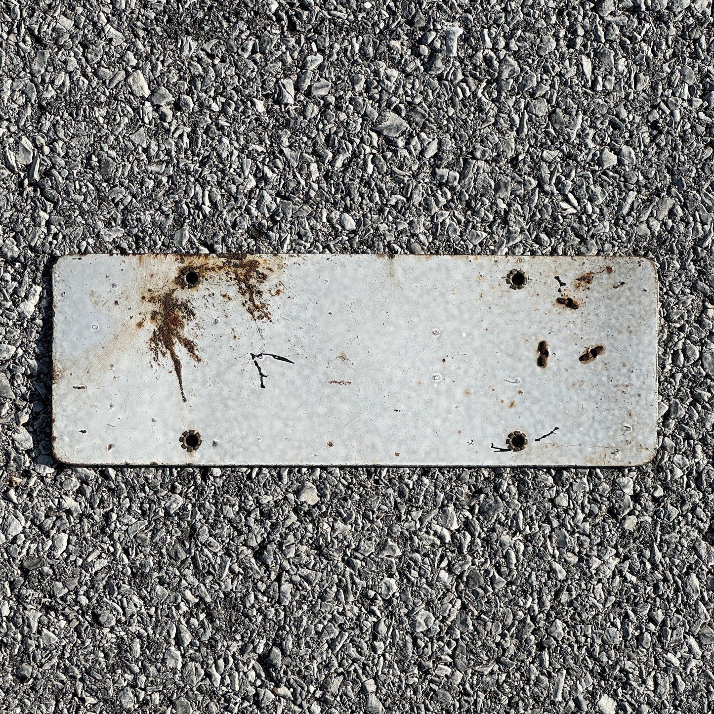 1918 1919 California Porcelain License Plate Auto Tag Matching Star Badge 467186