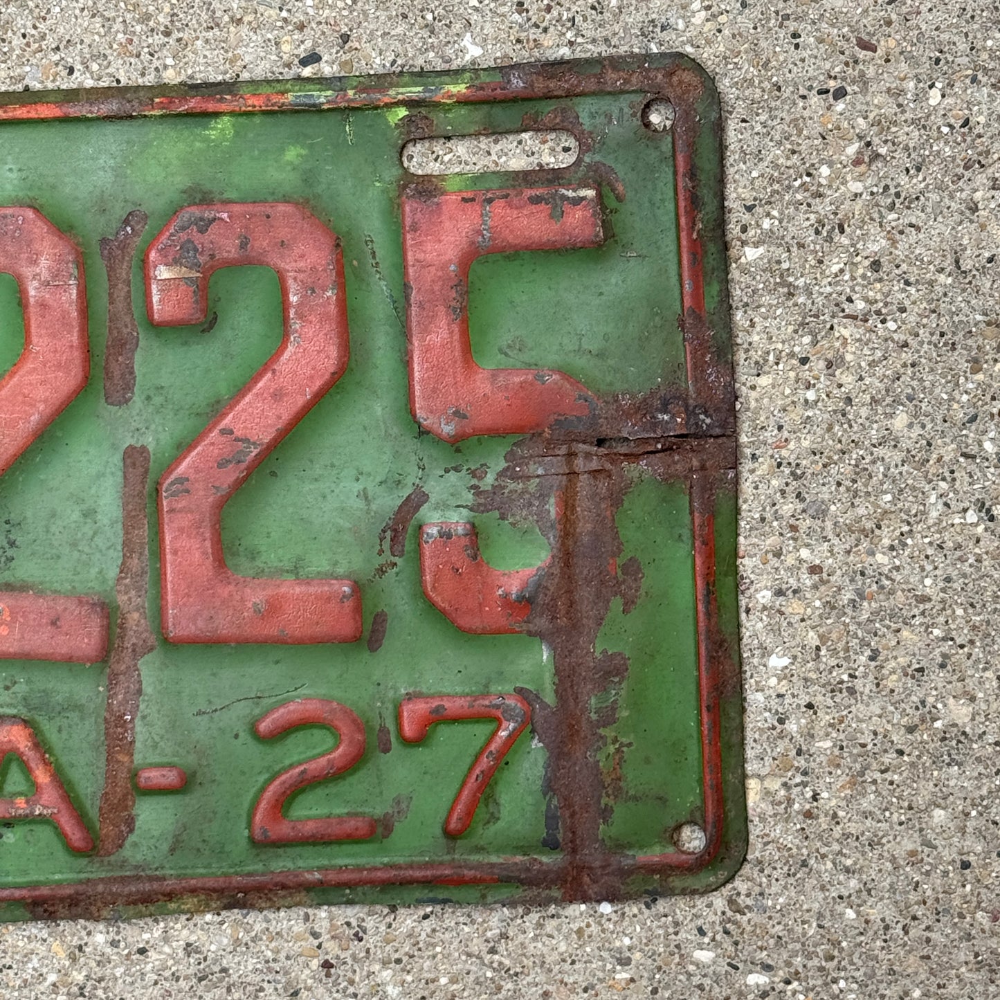 1927 Virginia License Plate Auto Tag Original Paint 101 225