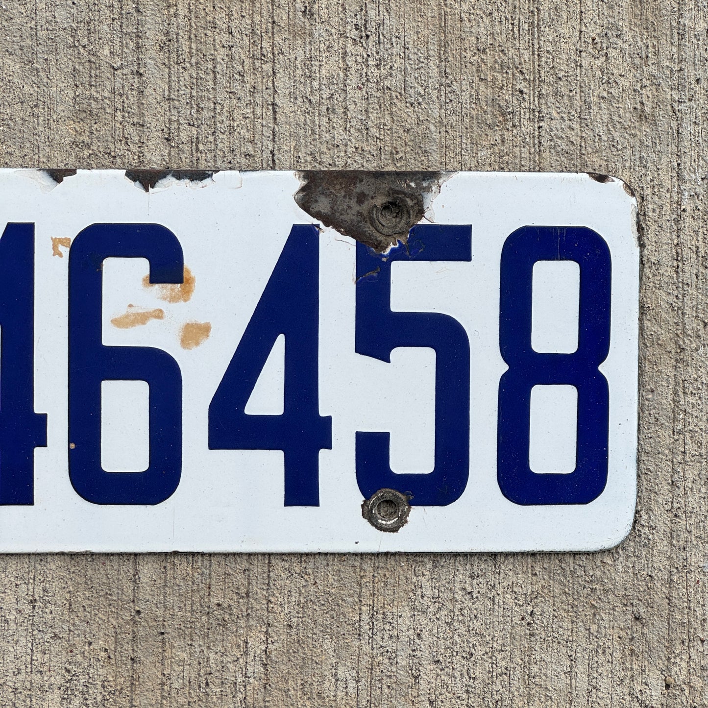 1916 1919 California Porcelain License Plate Auto Tag Matching Star 246458